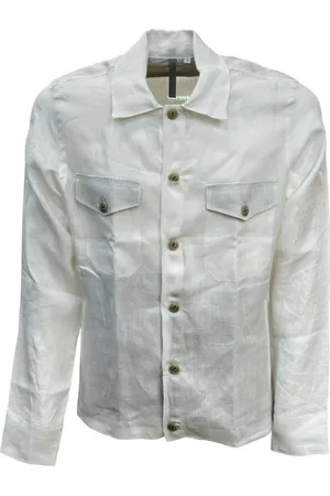 ELEVENTY Hombre, Camisas, Blanco, Talla: M