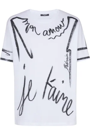 Balmain Hombre, Camisetas, Blanco, Talla: XL