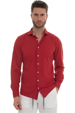 Gran Sasso Hombre, Camisas, Rojo, Talla: M