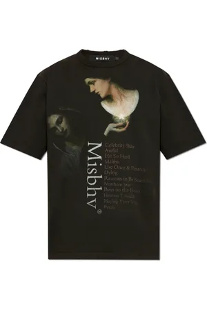 MISBHV Hombre, Camisetas, Negro, Talla: XS