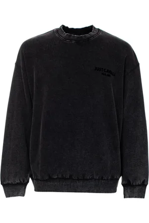 Roberto Cavalli Hombre, Sudaderas, Negro, Talla: L