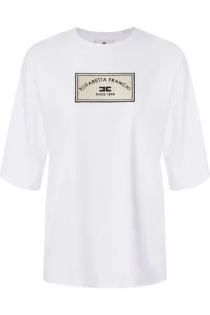 Elisabetta Franchi Mujer, Camisetas, Blanco, Talla: XS