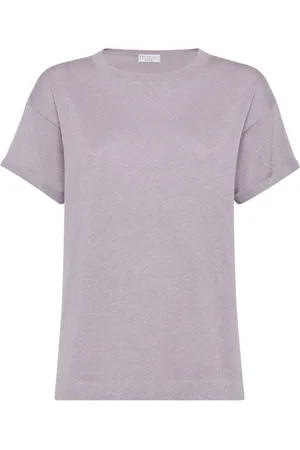 Brunello Cucinelli Mujer, Camisetas, Púrpura, Talla: L