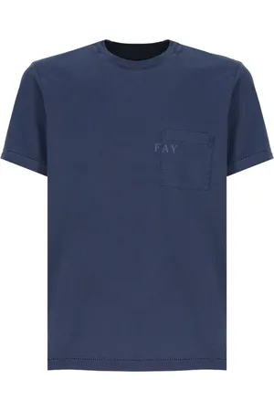 FAY Hombre, Camisetas, Azul, Talla: XL