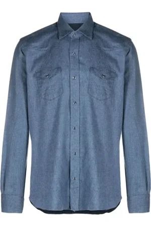 BARBA Hombre, Camisas, Azul, Talla: M