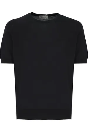 JOHN SMEDLEY Hombre, Camisetas, Negro, Talla: L