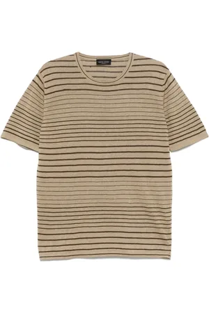Roberto Collina Hombre, Camisetas, Marrón, Talla: XL