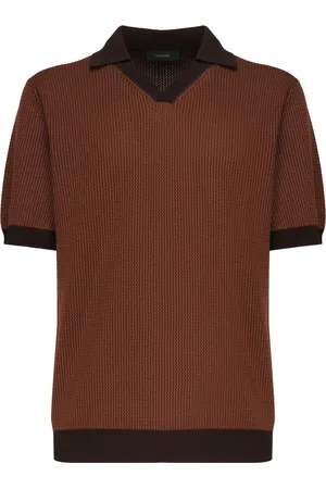 ZANONE Hombre, Jerseys, Marrón, Talla: L