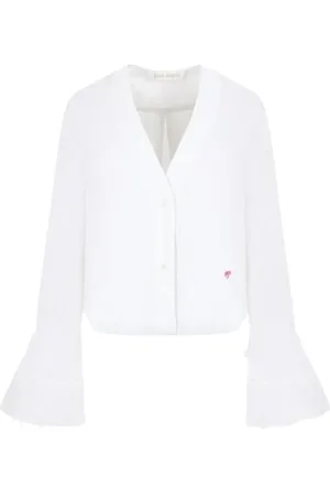 Palm Angels Mujer, Blusas y Camisas, Blanco, Talla: S