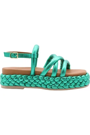 DWRS Mujer, Zapatos, Verde, Talla: 37 EU