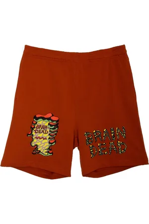 Brain Dead Hombre, Pantalones cortos, Naranja, Talla: S