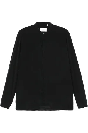 LANEUS Hombre, Camisas, Negro, Talla: M