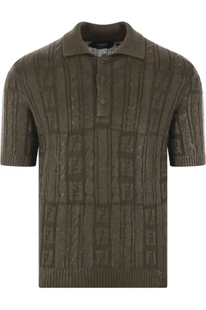 Fendi Hombre, Camisetas, Marrón, Talla: L