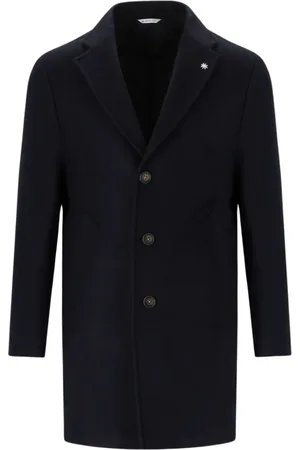 Manuel Ritz Hombre, Abrigos, Azul, Talla: 2XL