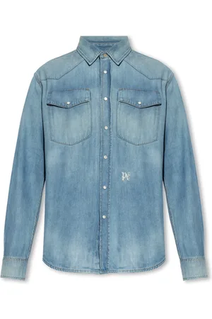 Palm Angels Hombre, Camisas, Azul, Talla: M