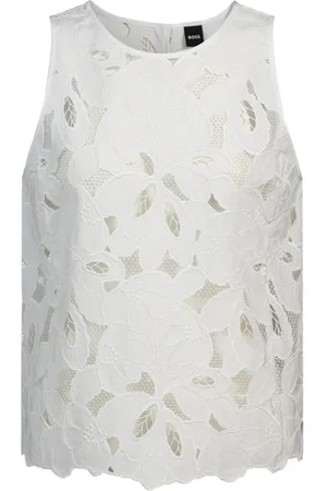 HUGO BOSS Mujer, Camisetas, Blanco, Talla: M
