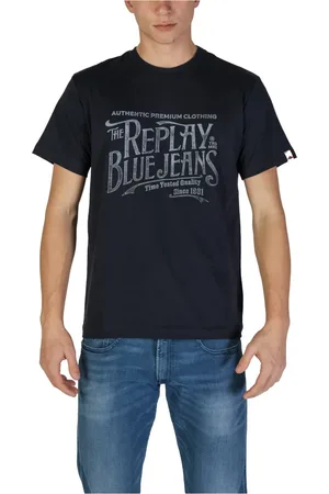 Replay Hombre, Camisetas, Azul, Talla: XL