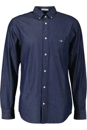 GANT Hombre, Camisas, Azul, Talla: S