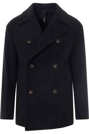 HEVO Hombre, Abrigos, Azul, Talla: L