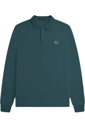 Fred Perry Hombre, Camisetas, Verde, Talla: S