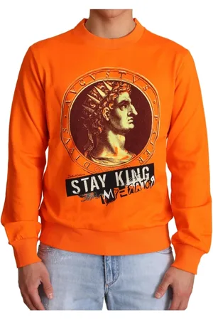 Dolce & Gabbana Hombre, Sudaderas, Naranja, Talla: S