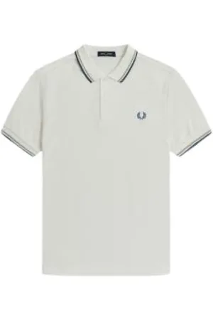 Fred Perry Hombre, Camisetas, Blanco, Talla: 3XL