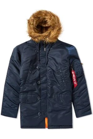 Alpha Industries Hombre, Chaquetas, Azul, Talla: S