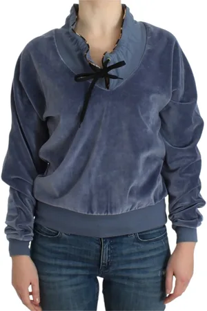 Roberto Cavalli Mujer, Sudaderas, Azul, Talla: S