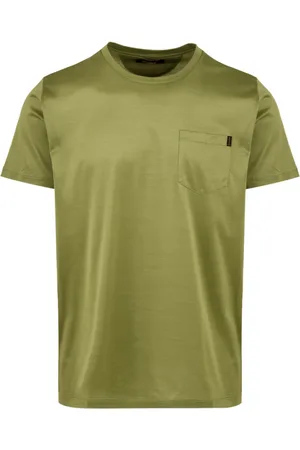 MOORER Hombre, Camisetas, Verde, Talla: M
