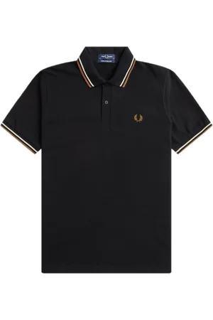 Fred Perry Hombre, Camisetas, Negro, Talla: S