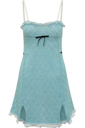 CORMIO Mujer, Vestidos, Azul, Talla: S