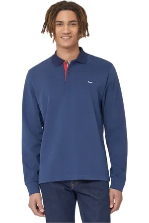 HARMONT&BLAINE Hombre, Camisetas, Azul, Talla: M