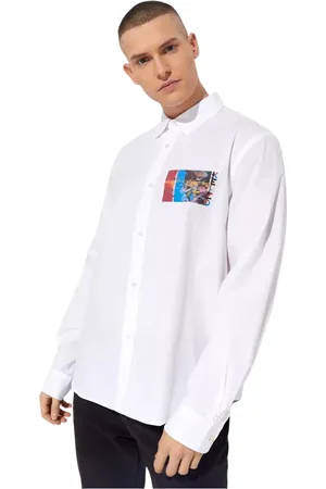 Kenzo Hombre, Camisas, Blanco, Talla: L