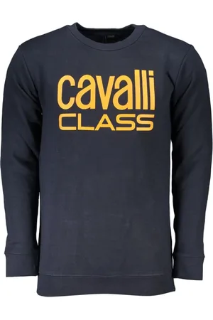 Roberto Cavalli Hombre, Sudaderas, Azul, Talla: L