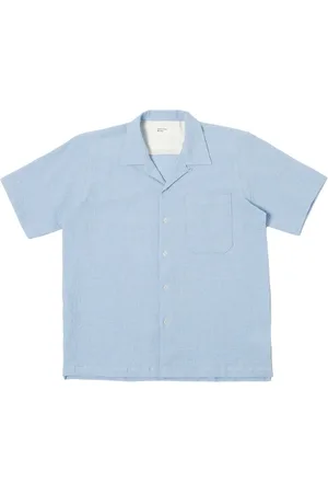 Universal Works Hombre, Camisas, Azul, Talla: M