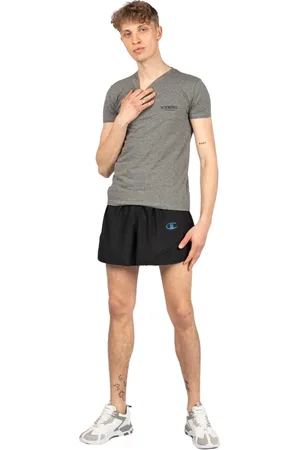 Champion Hombre, Pantalones cortos, Negro, Talla: M