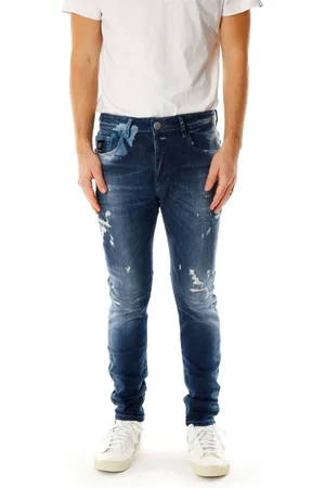 Elias Rumelis Hombre, Vaqueros, Azul, Talla: W30