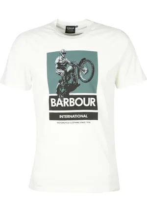 Barbour Hombre, Camisetas, Blanco, Talla: 2XL