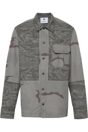 Marine Serre Hombre, Chaquetas, Gris, Talla: S