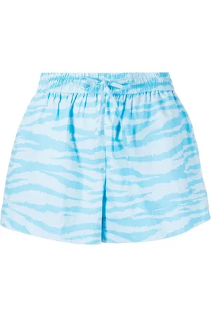 Ganni Mujer, Pantalones cortos, Azul, Talla: L