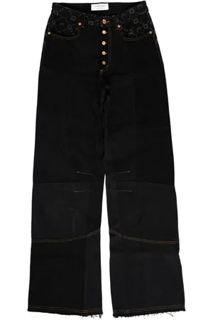 Marine Serre Mujer, Pantalones, Negro, Talla: M