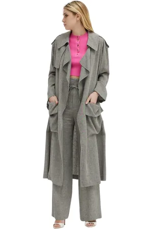 ERIKA CAVALLINI Mujer, Abrigos, Gris, Talla: M