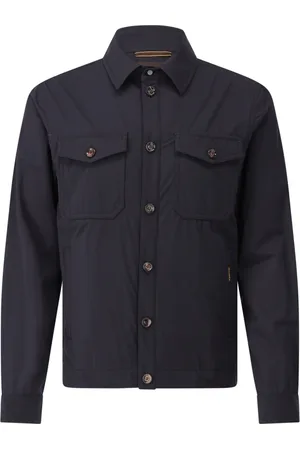 MOORER Hombre, Chaquetas, Azul, Talla: M