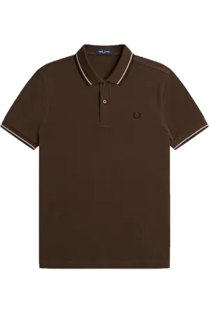 Fred Perry Hombre, Camisetas, Marrón, Talla: L