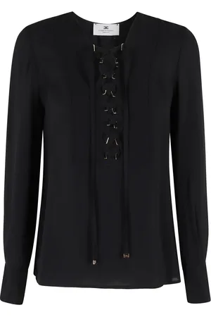 Elisabetta Franchi Mujer, Blusas y Camisas, Negro, Talla: L