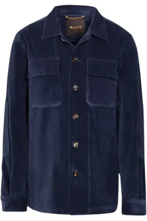 MOORER Hombre, Chaquetas, Azul, Talla: M