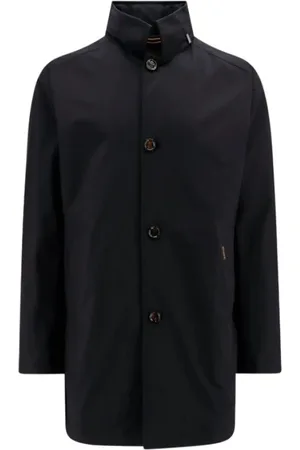 MOORER Hombre, Abrigos, Azul, Talla: L