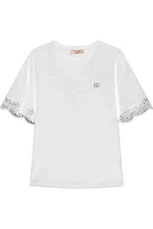 Twin-Set Mujer, Camisetas, Blanco, Talla: L