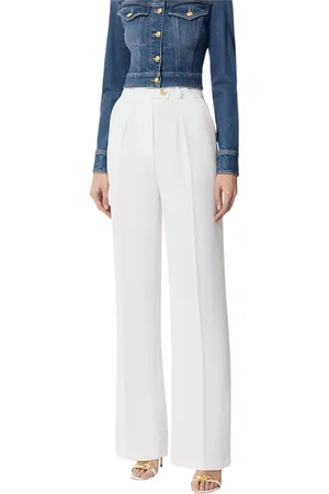 Elisabetta Franchi Mujer, Pantalones, Blanco, Talla: M