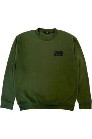 Roberto Cavalli Hombre, Sudaderas, Verde, Talla: M